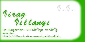 virag villanyi business card